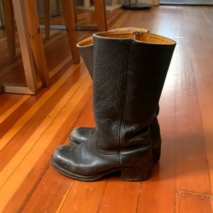 Frye Black Vintage Motorcycle Boots Size 8